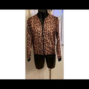 GENTLY USED FOREVER 21 MEN’S LEOPARD TRACK JACKET